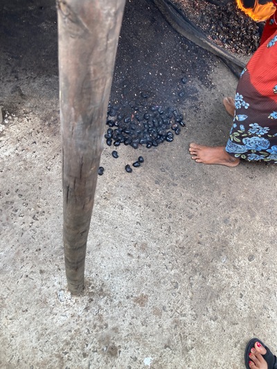 burning hot, roasted cashews